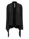 Rick Owens Asymmetric Wrap Cardigan In Black