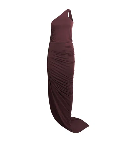 Rick Owens Asymmetrical Abito Edfu Gown In Black