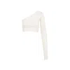 Rick Owens Asymmetrical Cropped Top In Neutrals