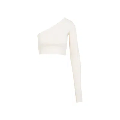 Rick Owens Asymmetrical Cropped Top In Neutrals