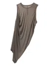 Rick Owens Asymmetrical Draped Tank Top