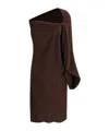 RICK OWENS RICK OWENS SINGLE-SLEEVED DRAPED MINI DRESS