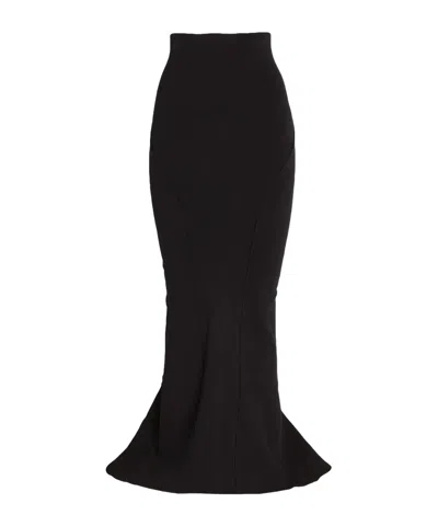 Rick Owens Asymmetrical Knit Skirt In Black