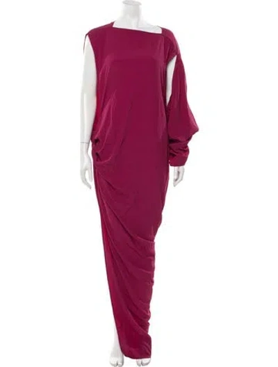 Pre-owned Rick Owens Asymmetrical Long Dress In Purple