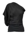 Rick Owens Asymmetrical Neckline Top In Black
