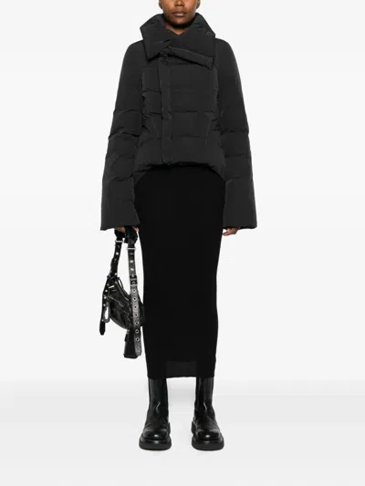 RICK OWENS ASYMMETRICAL QUILTED JACKET
