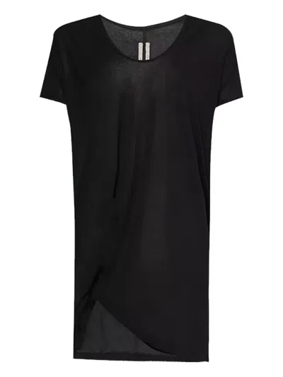 Rick Owens Asymmetrical Short-sleeve Top In Black
