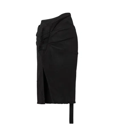Rick Owens Asymmetrical Skirt In Black