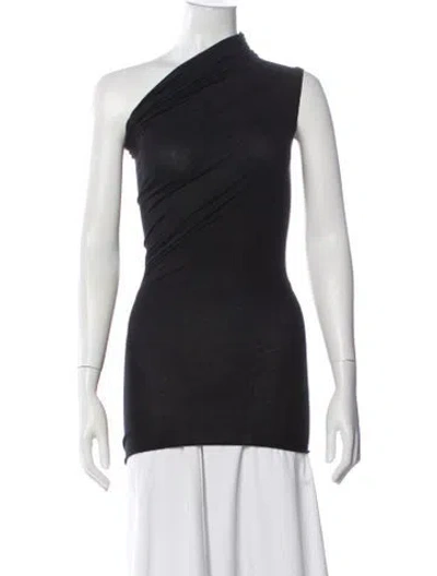 Pre-owned Rick Owens Asymmetrical Sleeveless Top In Black