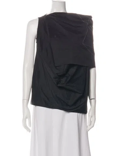 Pre-owned Rick Owens Asymmetrical Sleeveless Top In Green