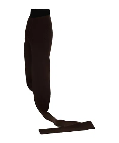 Rick Owens Asymmetrical Solidcolor Knit Dress In Brown