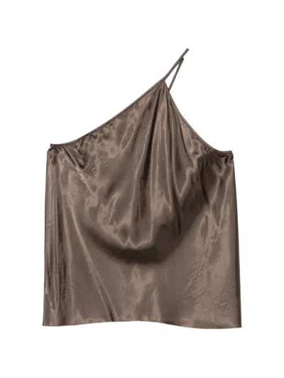 Rick Owens Asymmetrical Top In Brown