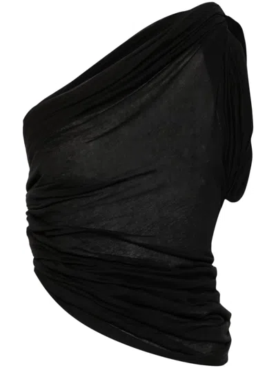 RICK OWENS RICK OWENS ASYMMETRICAL TWISTED T-SHIRT
