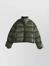 Rick Owens Asymmetrical Zip Down Jacket Turtle Design In Green