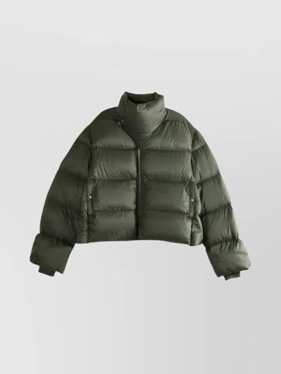 RICK OWENS ASYMMETRICAL ZIP DOWN JACKET TURTLE DESIGN