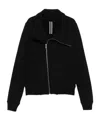 Rick Owens Asymmetrical Zip-front Jacket In Black