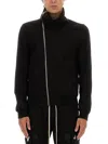 Rick Owens Bauhaus Organic Cotton Zip-up Sweatshirt In Black