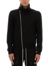 Rick Owens Bauhaus Organic Cotton Zip-up Sweatshirt In Black