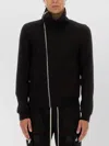 Rick Owens Mens Black Bauhaus Long-sleeve Cotton-jersey Zipped Sweatshirt