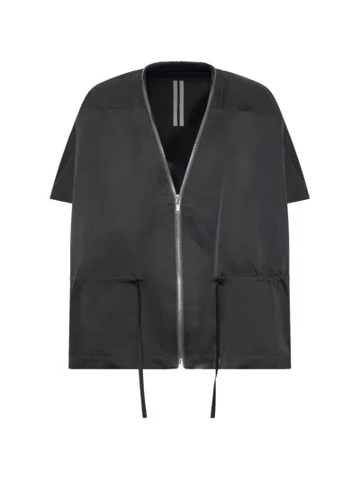 Rick Owens Asymmetrical Zip-up Jacket In Black
