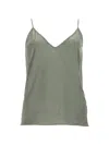 Rick Owens Grey Solid V Neck Top In Gray