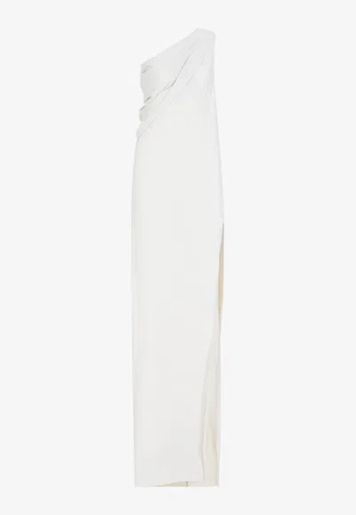 Rick Owens Athena Arrowhead Maxi Dress In White