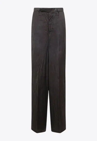 Rick Owens Athena Arrowhead Wide-leg Pants In Black