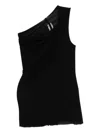 Rick Owens Athena Top With Asymmetrical Sleeves In Black