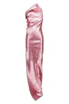 Rick Owens One-shoulder Draped Sequined Denim Gown