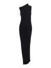 Rick Owens Athena Dress Compact Rib Knit In Black