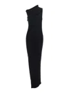 Rick Owens Athena Dress Compact Rib Knit In Black