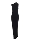 Rick Owens Athena Dress Compact Rib Knit In Black