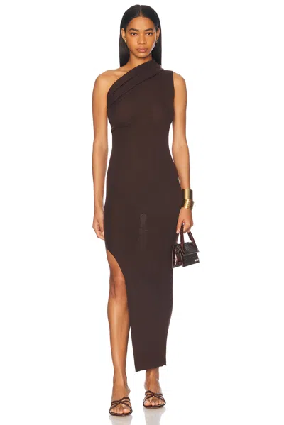 Rick Owens Athena Dress In Mahogany