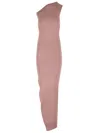 Rick Owens Asymmetric Midi Dress In Nude