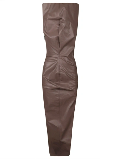 Rick Owens Athena Gown In Dusty Pink