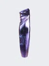 Rick Owens Athena One-shoulder Denim Maxi Dress In Purple