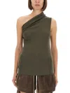 Rick Owens Athena Knit Top In Green