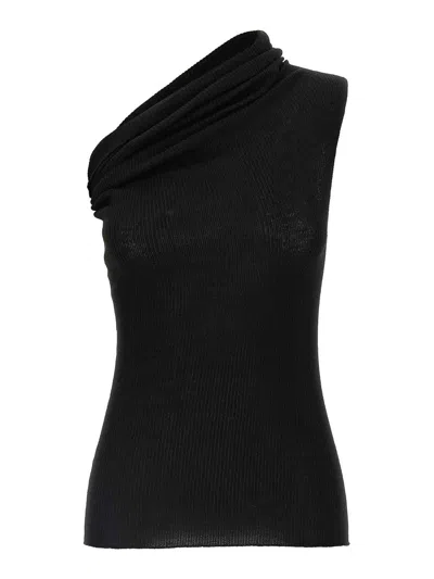 Rick Owens Athena Knit Top In Black