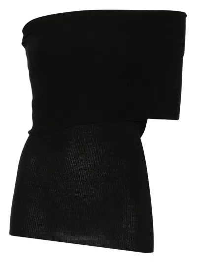 Rick Owens Athena Knitted Top In Black
