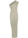 Rick Owens Amira Draped Jersey One-shoulder Dress In 15 Celadon