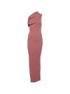 Rick Owens One-shoulder Jersey Maxi Dress In Pink
