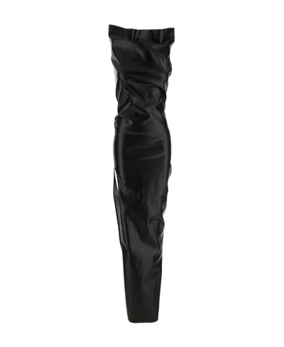 Rick Owens Athena One-shoulder Gown In Black