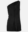 Rick Owens Athena One-shoulder Jersey Top In Black