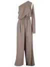 Rick Owens Athena One-shoulder Jumpsuit In Brown