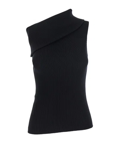 RICK OWENS RICK OWENS ATHENA ONE-SHOULDER KNITTED TOP