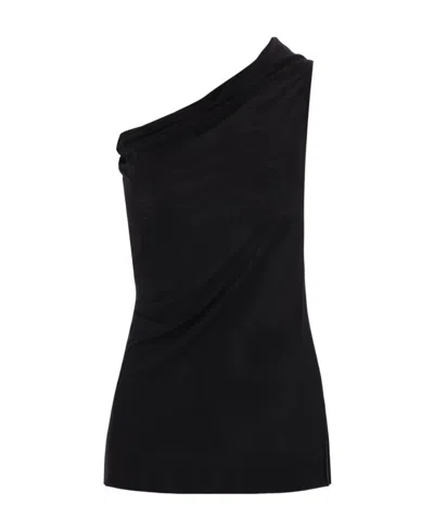 Rick Owens Athena T Asymmetric Top In Schwarz