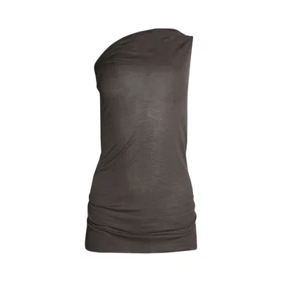 Pre-owned Rick Owens Athena Top 'dust' | Brown | Women's Size 42