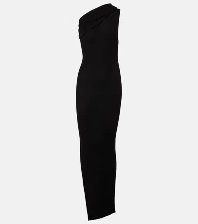 Rick Owens Athena Virgin Wool Maxi Dress In Black
