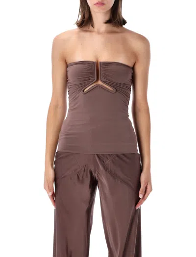 Rick Owens Avant-garde Draped Top In Grape