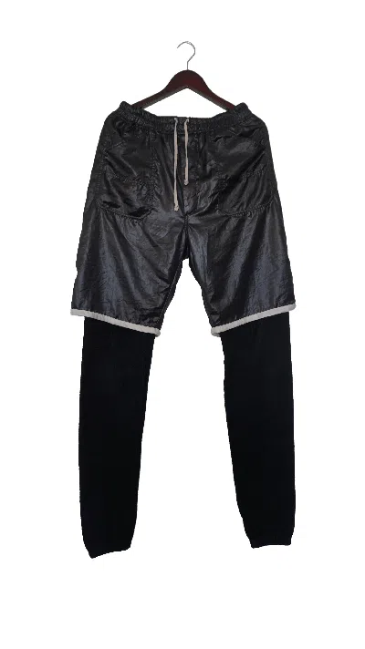 Pre-owned Rick Owens Aw06 Dustulator Double Layer Pants In Black